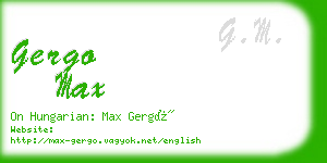 gergo max business card